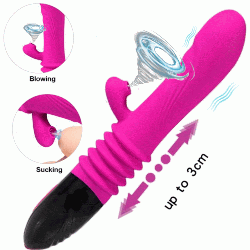 V.I.P Sucking Blowing Thrusting Vibrator Adult Luxury