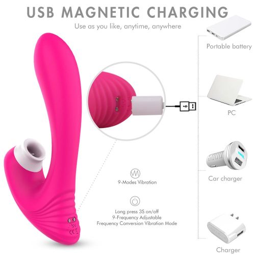 Aura-Oceanus® Licking & Sucking vibrator (Pink) Adult Luxury