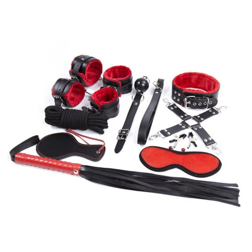 Erotics Red Hot Bondage 10 Piece Set Adult Luxury