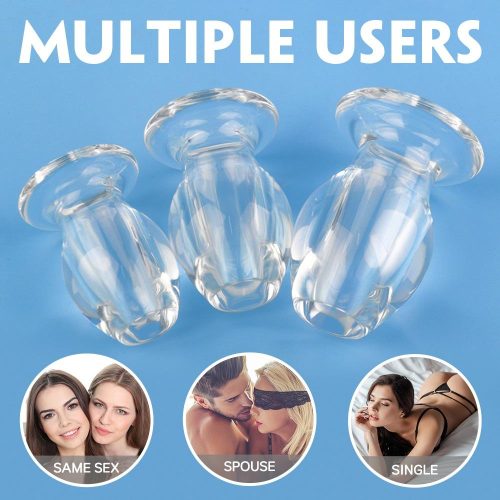 Unsichtbares hohles Analplug-Set für Erwachsene Luxus