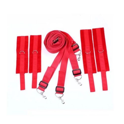 Red Velvet Bed Restraints Adult Luxury