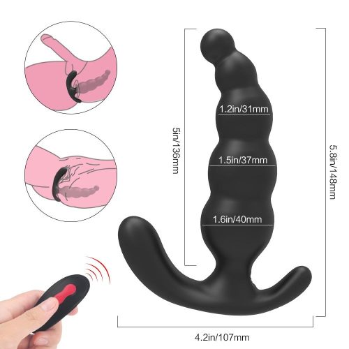 Unisex Vibrating Master Pro Anal Plug With Remote Adult Luxury