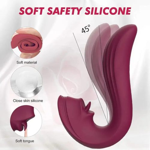 Zuri: Licking Luxury G- Spot & Clitoris Vibrator Soft Silicone Vibrator Adult Luxury